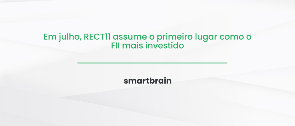 Em julho, RECT11 assume o primeiro lugar como o FII mais investido
